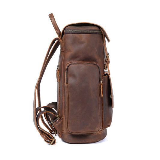 laptop leather backpack