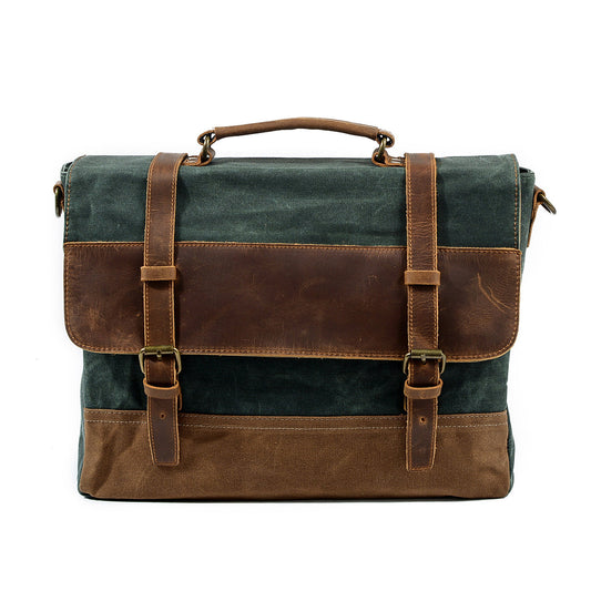 waxed canvas messenger bag